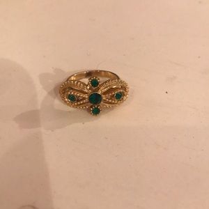 Green and gold ring